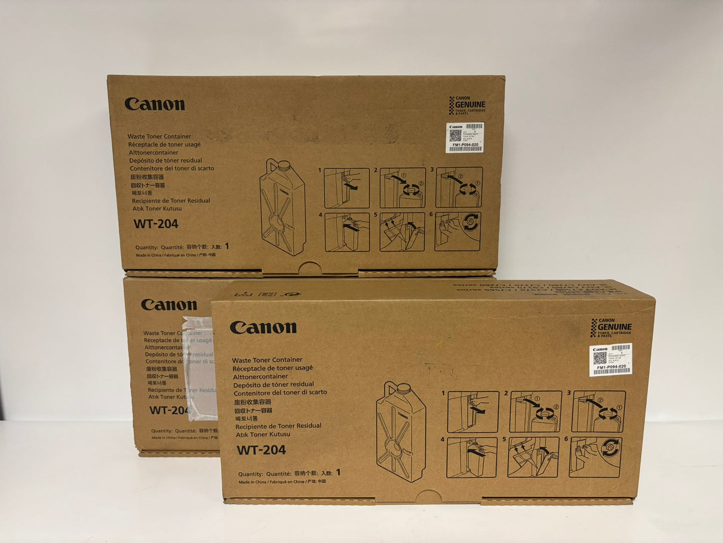 3 OEM Canon C7055,C7065,C7260,C7270,C7565 Waste Toner Container WT-204