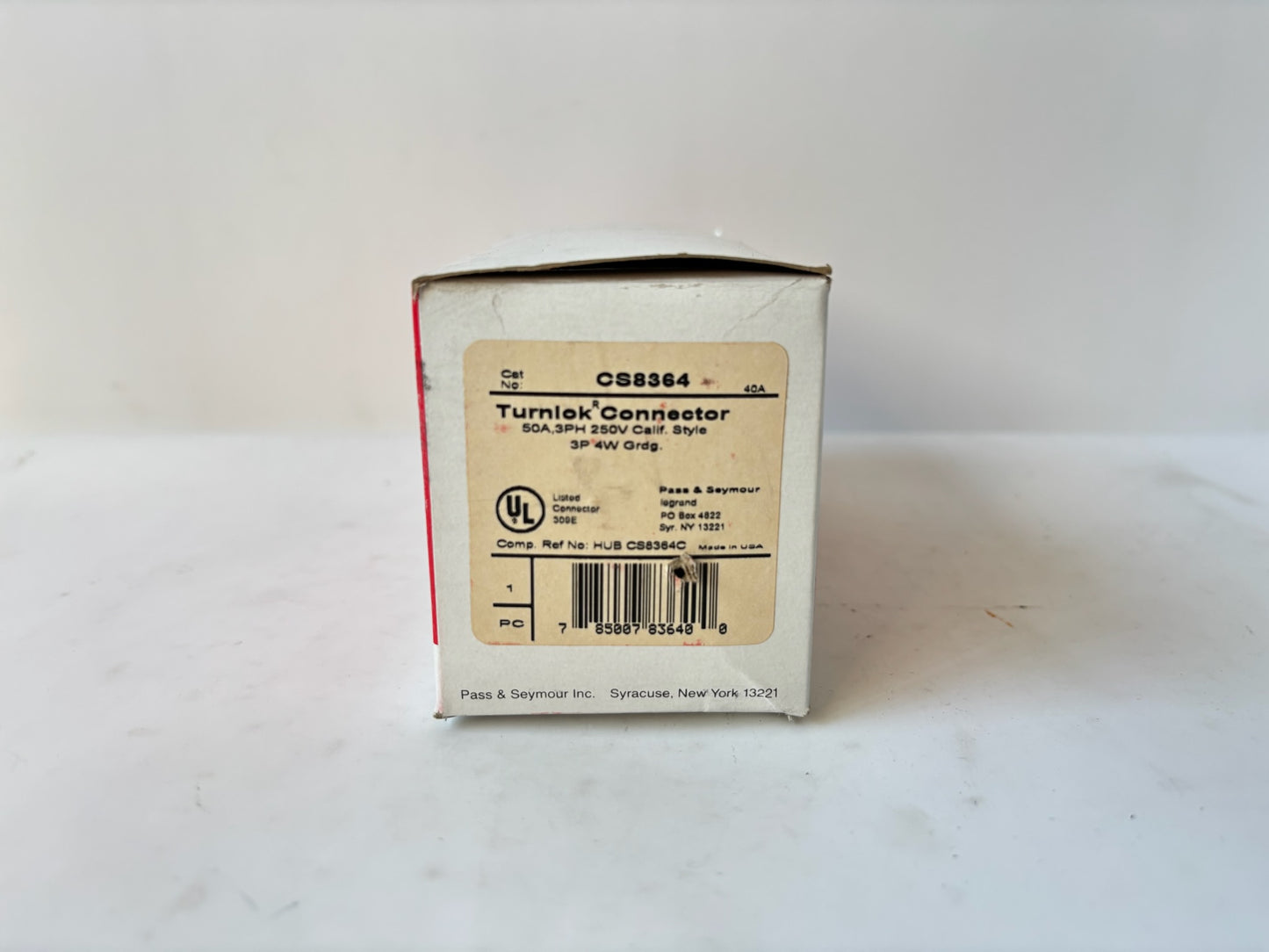 Legrand CS8364 50A 250V 3‑Phase Locking Connector, 3P4W, California Style