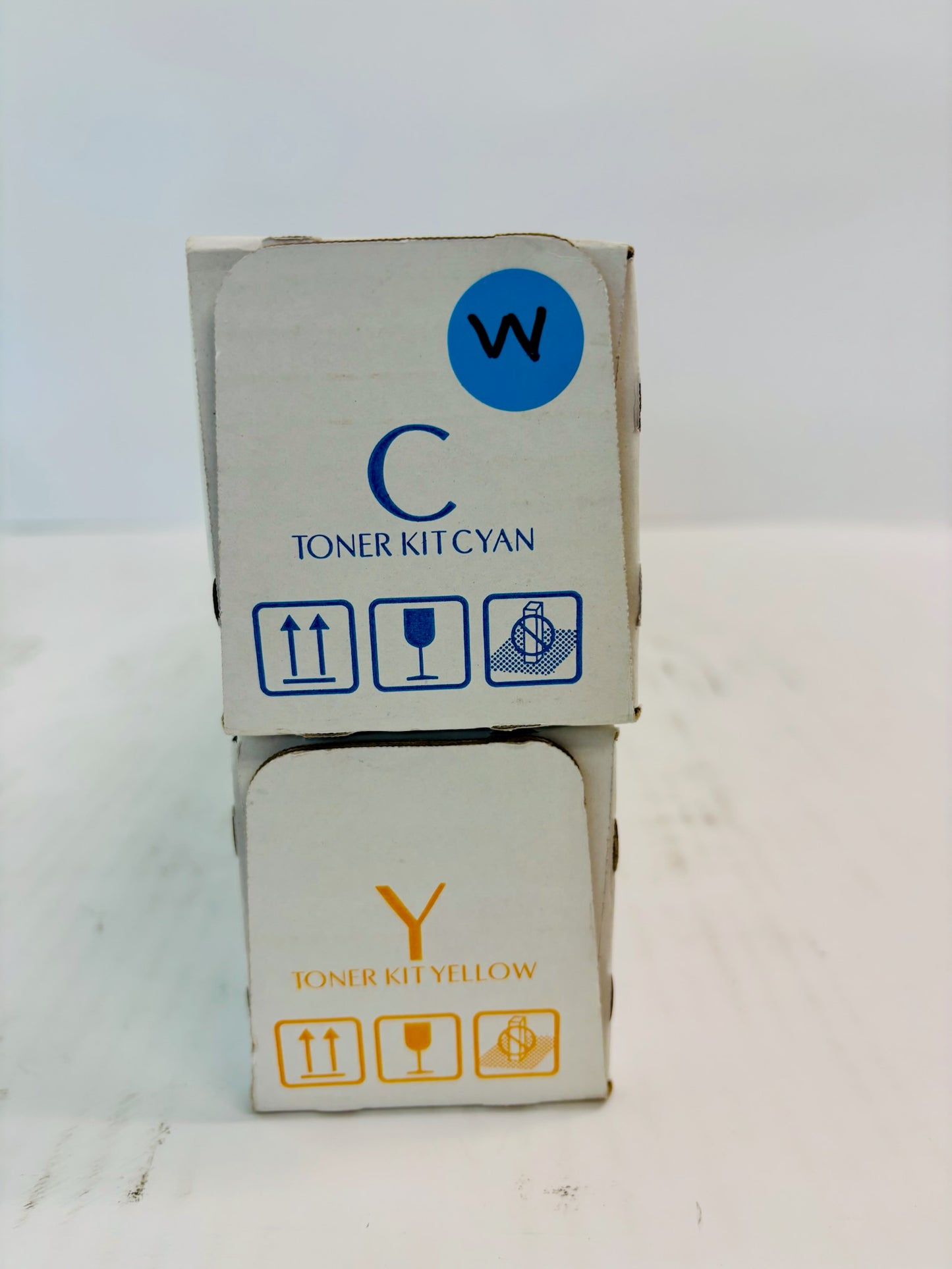 2 Genuine Kyocera TASKalfa 5052ci,5053ci,6052ci Cyan & Yellow Toner TK-8519 CY