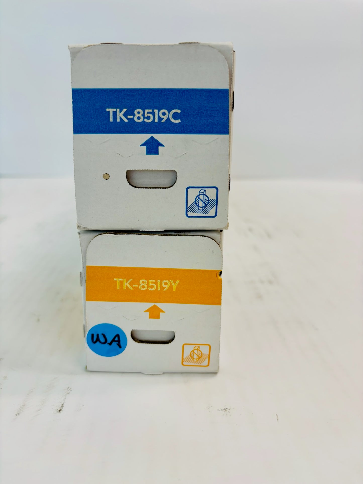 2 Genuine Kyocera TASKalfa 5052ci,5053ci,6052ci Cyan & Yellow Toner TK-8519 CY