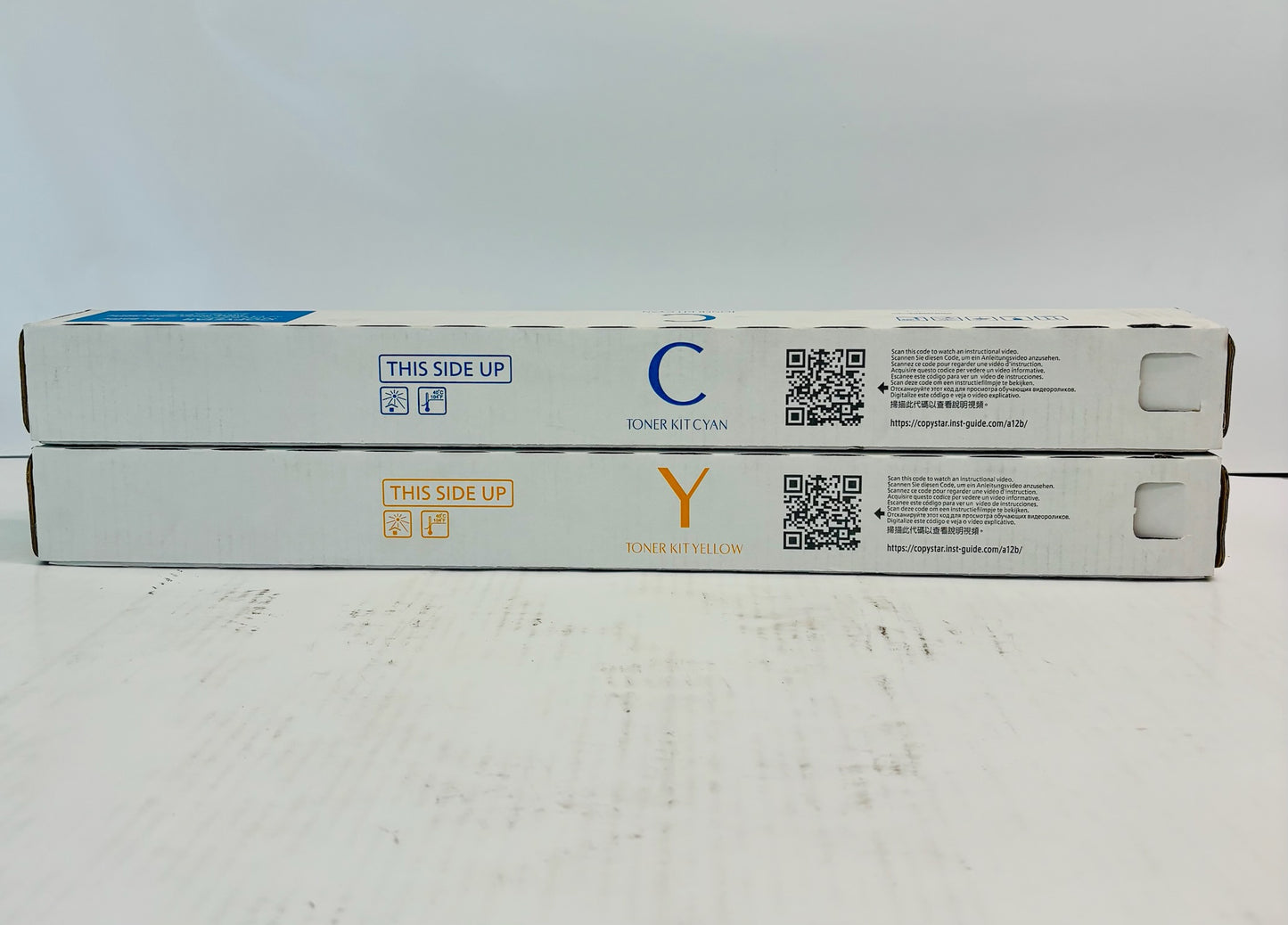 2 Genuine Kyocera TASKalfa 5052ci,5053ci,6052ci Cyan & Yellow Toner TK-8519 CY