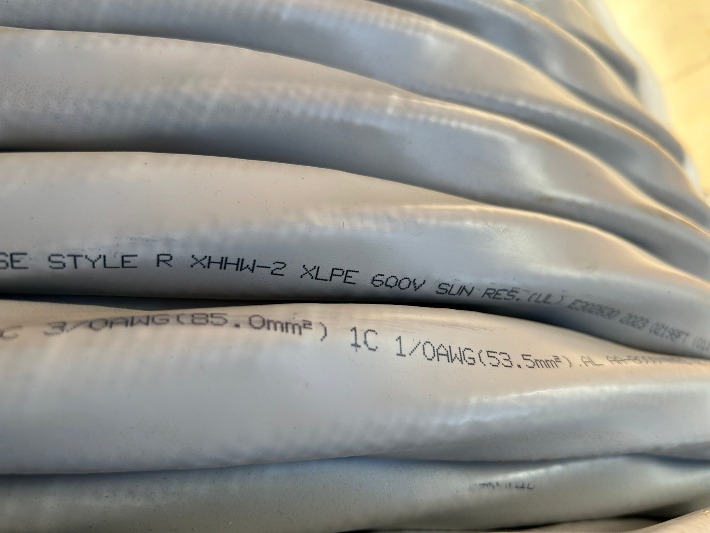 Priority Wire SER Cable, 3/0 X3, 1/0 ground 600V, Aluminum Con PVC Jacket 920 FT