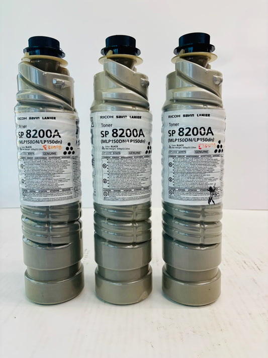 3 Genuine Ricoh MLP150DN, LP150DN Black Toner 820076