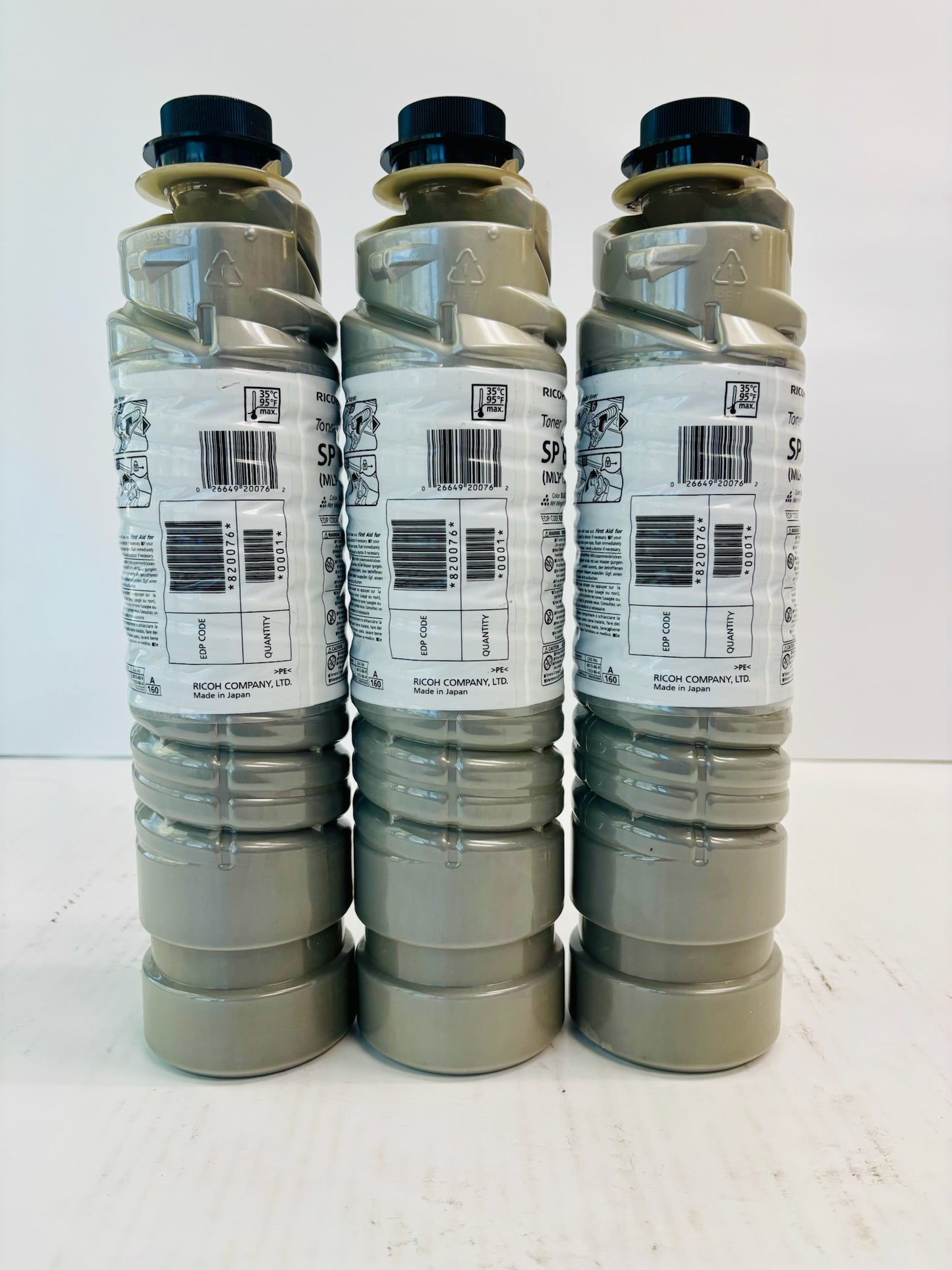 3 Genuine Ricoh MLP150DN, LP150DN Black Toner 820076