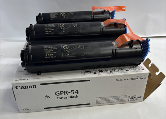 3 New Open Genuine Canon iR 1435i,1435P Black Toners GPR-54, GPR54 (9436B003)