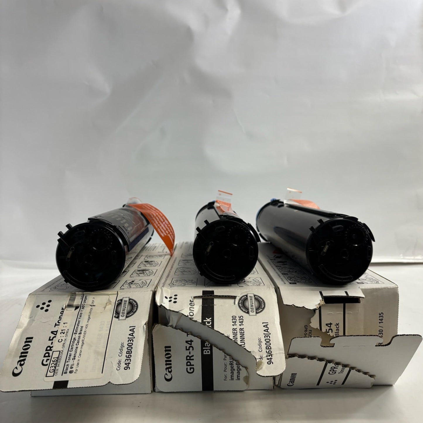 3 New Open Genuine Canon iR 1435i,1435P Black Toners GPR-54, GPR54 (9436B003)