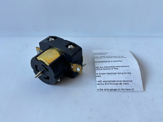 Leviton CS8369 50A 250V 3‑Phase Locking Receptacle (Flush‑Mount)