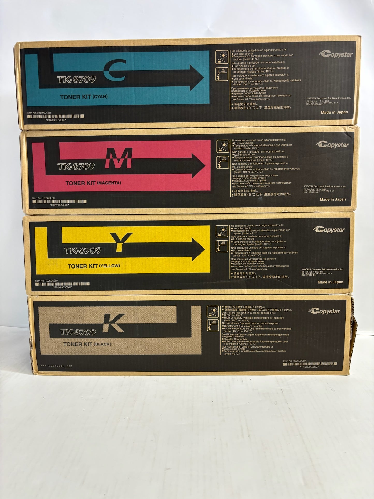 4 New Genuine Kyocera TASKalfa 6550ci,6551ci, CMYK Toners TK-8709(Same Day Ship)