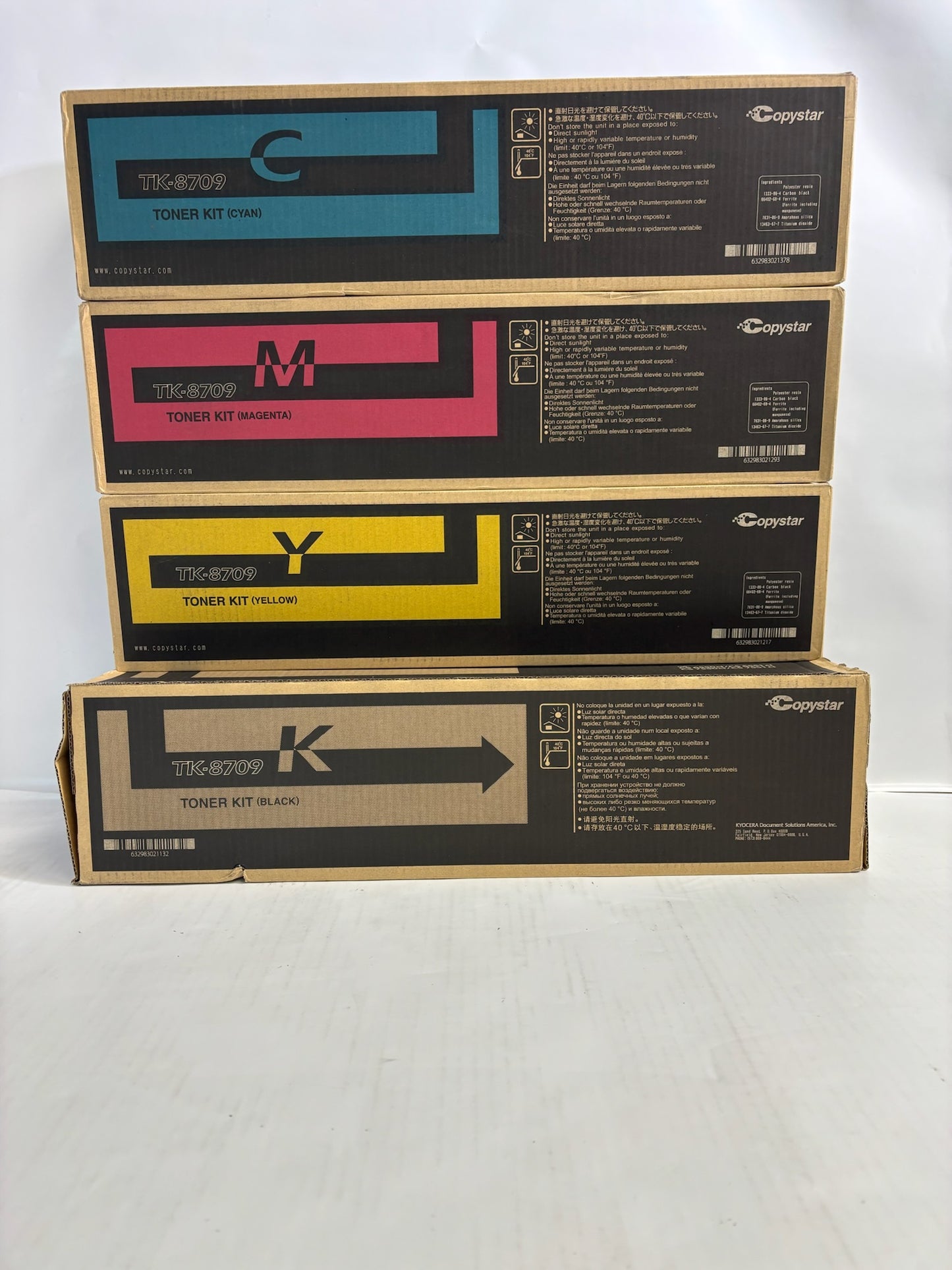 4 New Genuine Kyocera TASKalfa 6550ci,6551ci, CMYK Toners TK-8709(Same Day Ship)