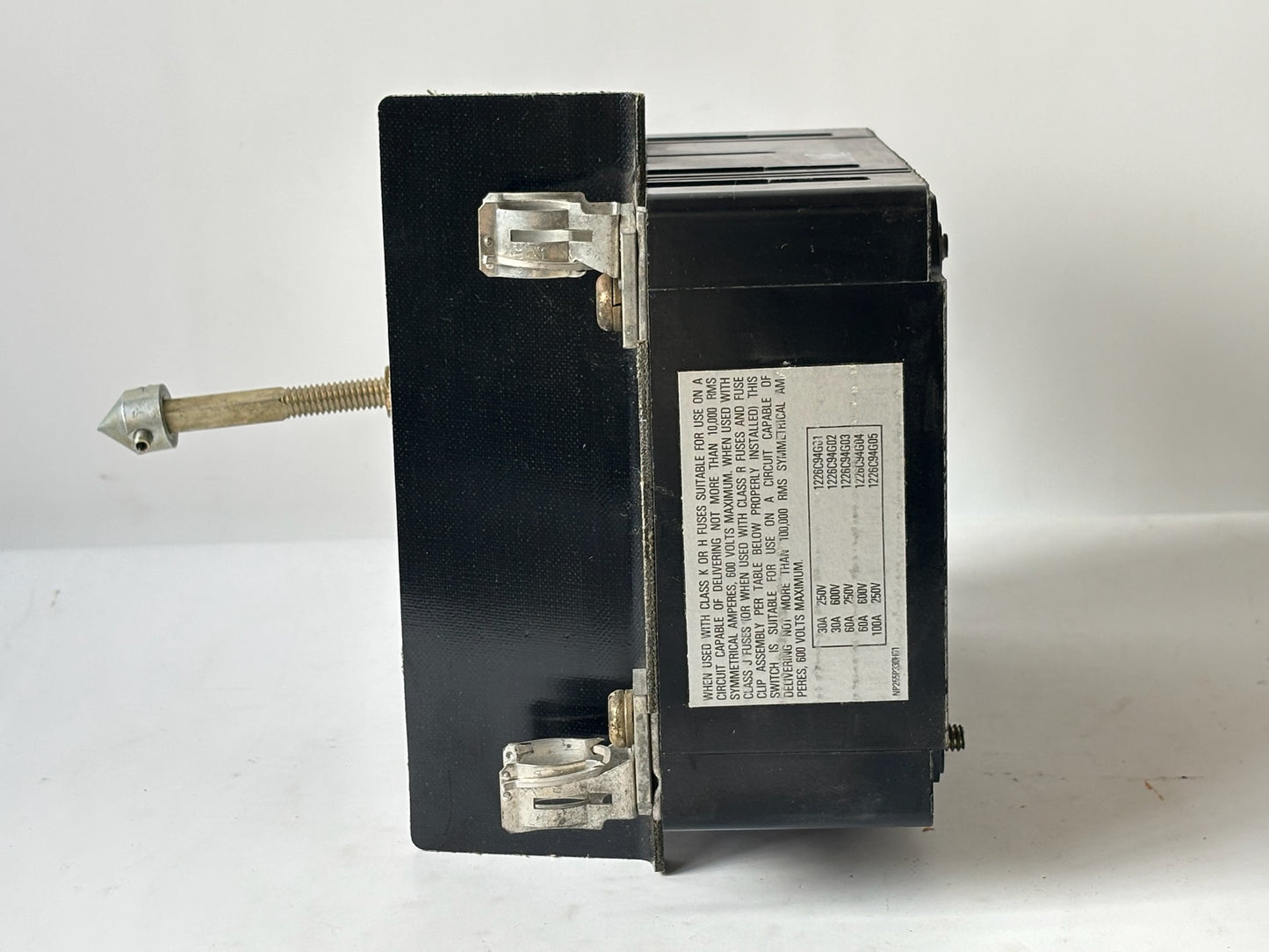 Westinghouse 2607D63G01 Visi-Flex DE-ION 30 A 3-Pole Fusible Disconnect Switch