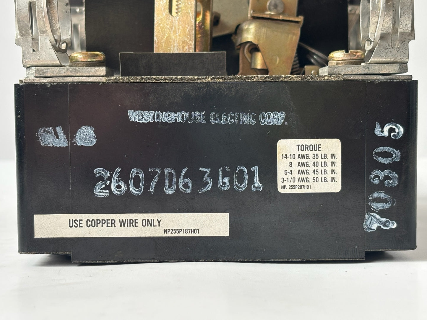 Westinghouse 2607D63G01 Visi-Flex DE-ION 30 A 3-Pole Fusible Disconnect Switch