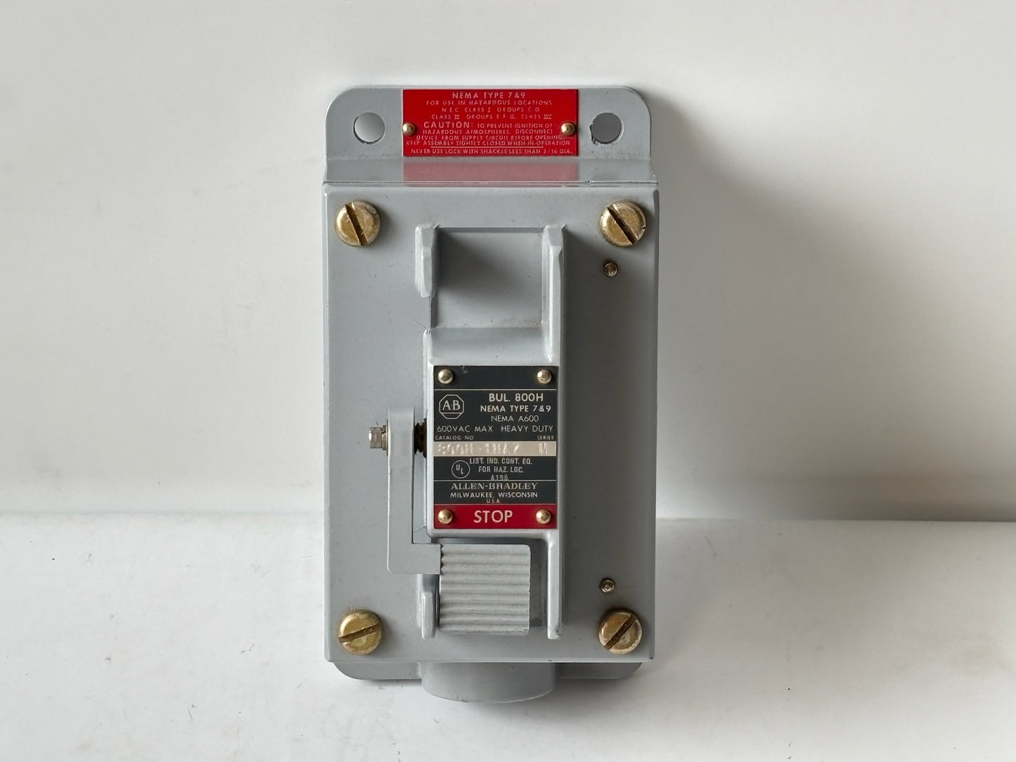 Allen-Bradley 800H-1HA7 Type 7/9 Hazardous-Location Push Button Station