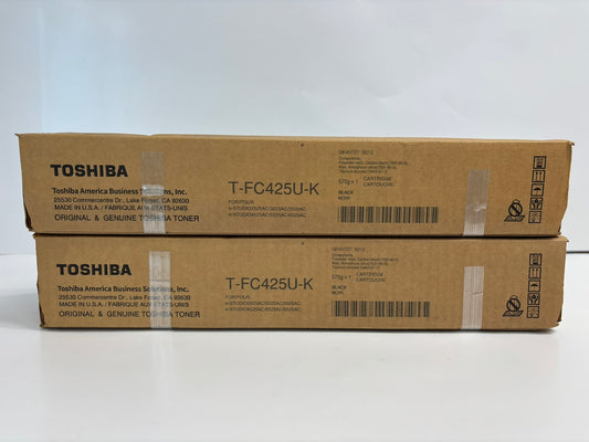 2 OEM Toshiba E Studio 2525AC,3025AC,3525AC,4525AC Black Toners T-FC425-K