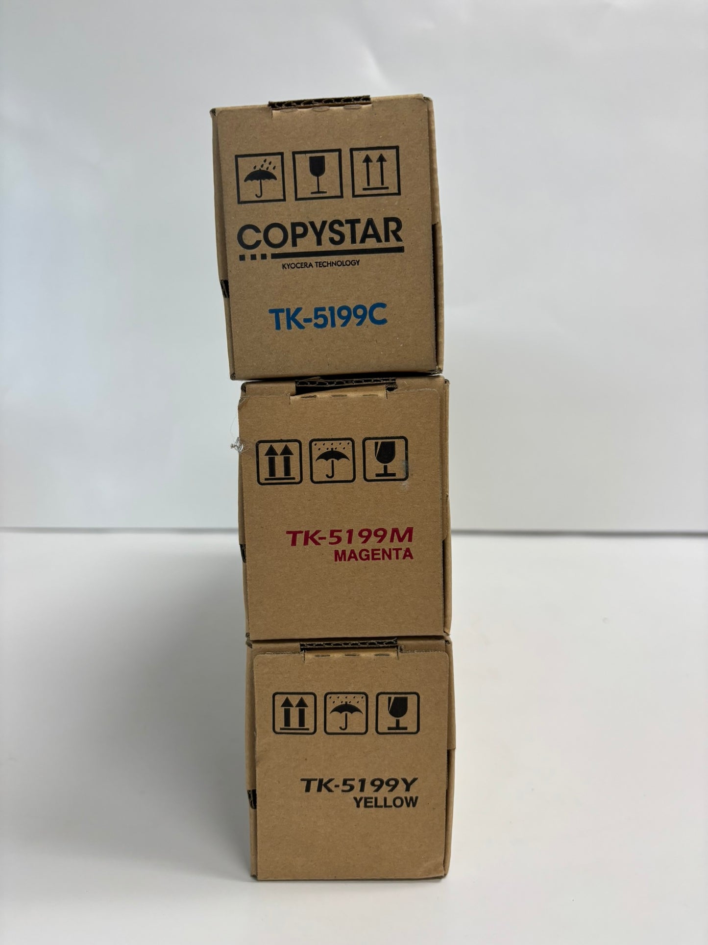 3 New Cosmetic OEM Kyocera / Copystar CS306ci,CS307ci,CS308ci TK-5199 CMY Toners