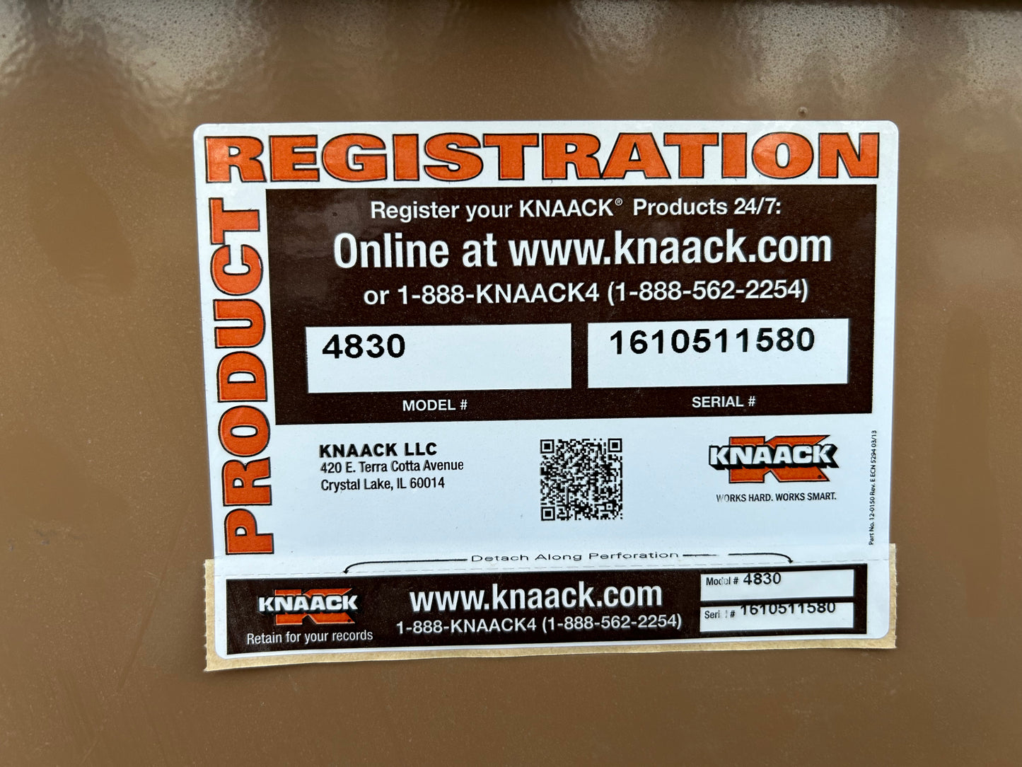 KNAACK Jobmaster Heavy-Duty Jobsite Steel Chest (4830) Corrosion Resistant Tan