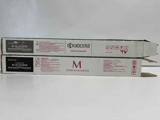 2 Open OEM Kyocera TASKalfa 3552ci,3553ci,4052ci Magenta Toners TK-8527M