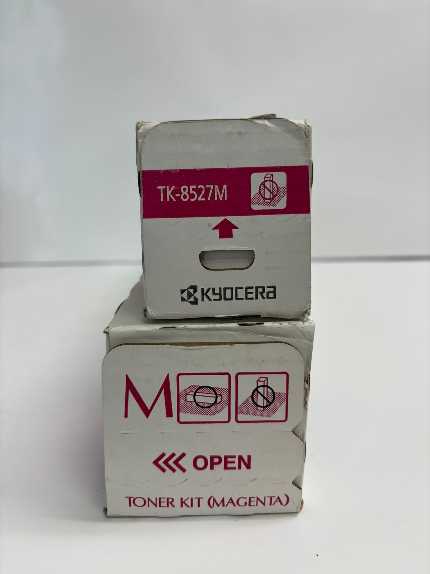 2 Open OEM Kyocera TASKalfa 3552ci,3553ci,4052ci Magenta Toners TK-8527M