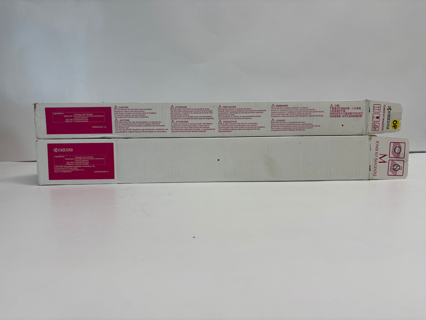 2 Open OEM Kyocera TASKalfa 3552ci,3553ci,4052ci Magenta Toners TK-8527M