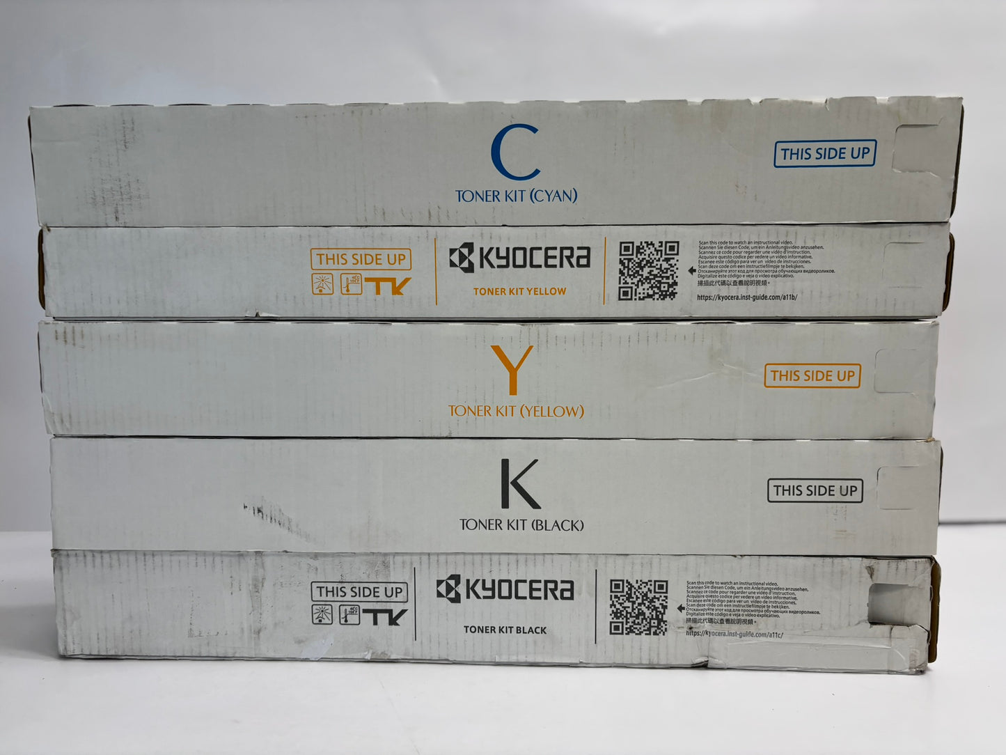 5 New OEM Kyocera TASKalfa 3552ci,3553ci,4052ci TK-8527 CYYKK Toners (No Mag.)