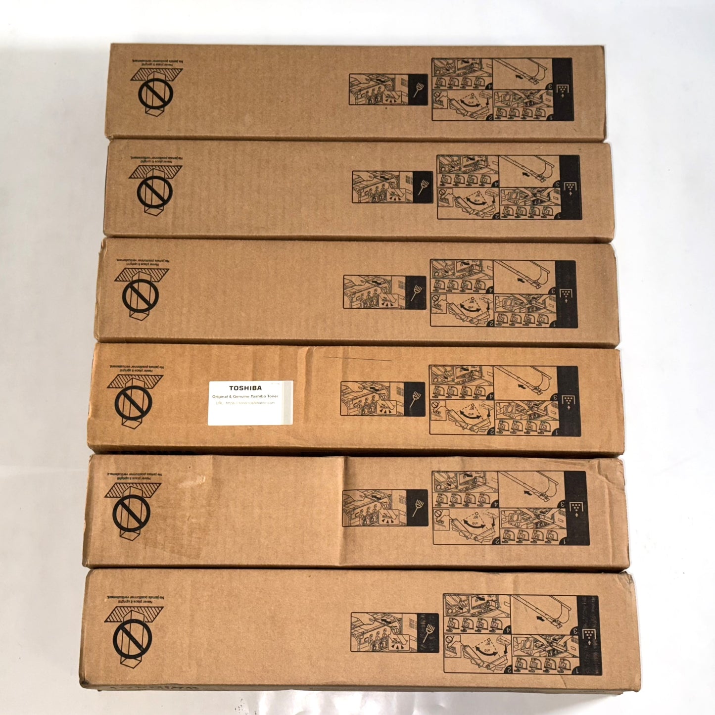 6 Genuine Toshiba e-STUDIO 2050C, 2550C, 2051, 2551C CCMYYK T-FC30U Toners