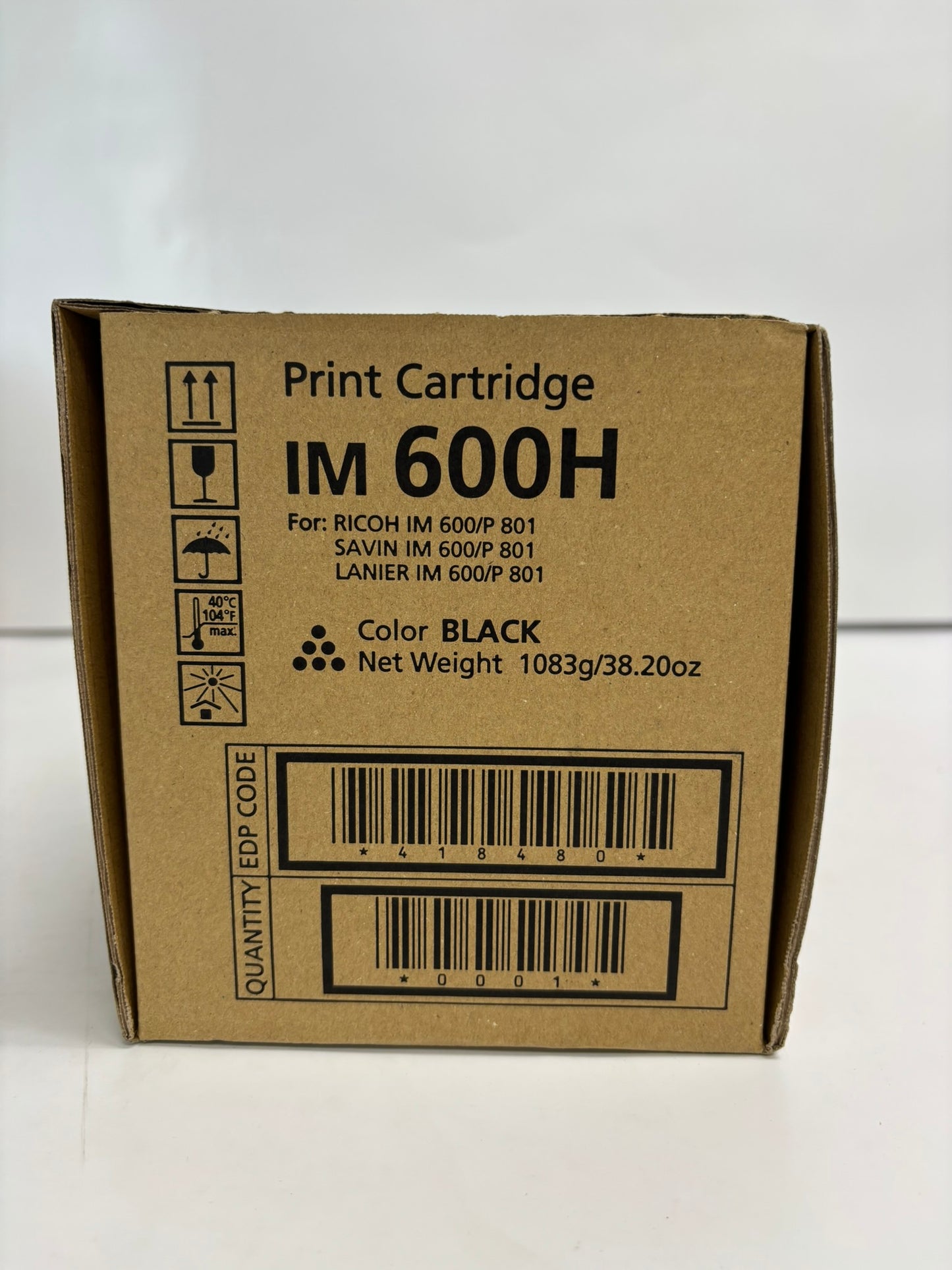 New OEM Ricoh, Savin, Lanier IM 600H, 800, 801 Black Print Cartridge 418480