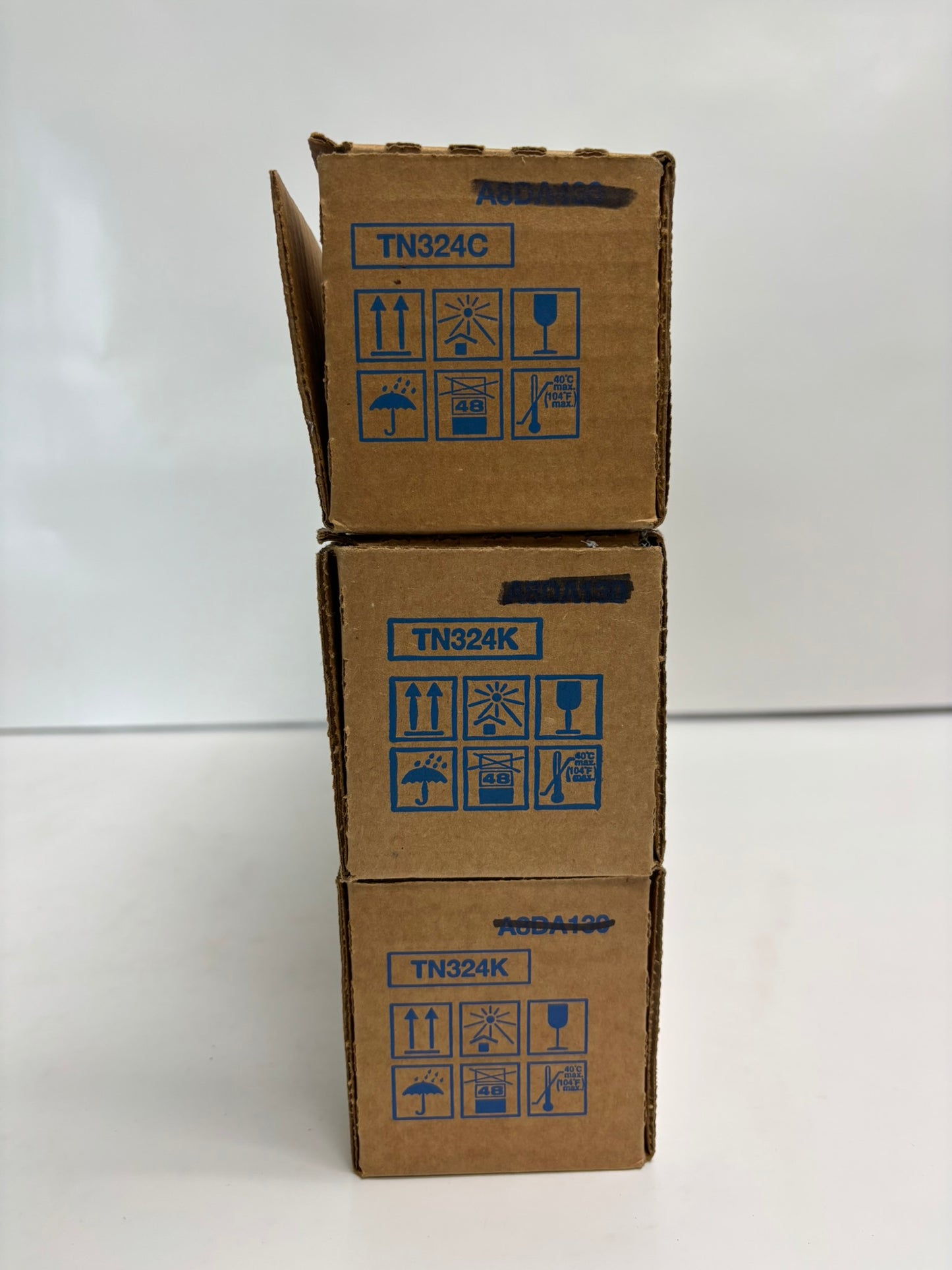 3 New OEM Konica Minolta bizhub C258,C308,C368 Low Yield TN324 CKK Toners