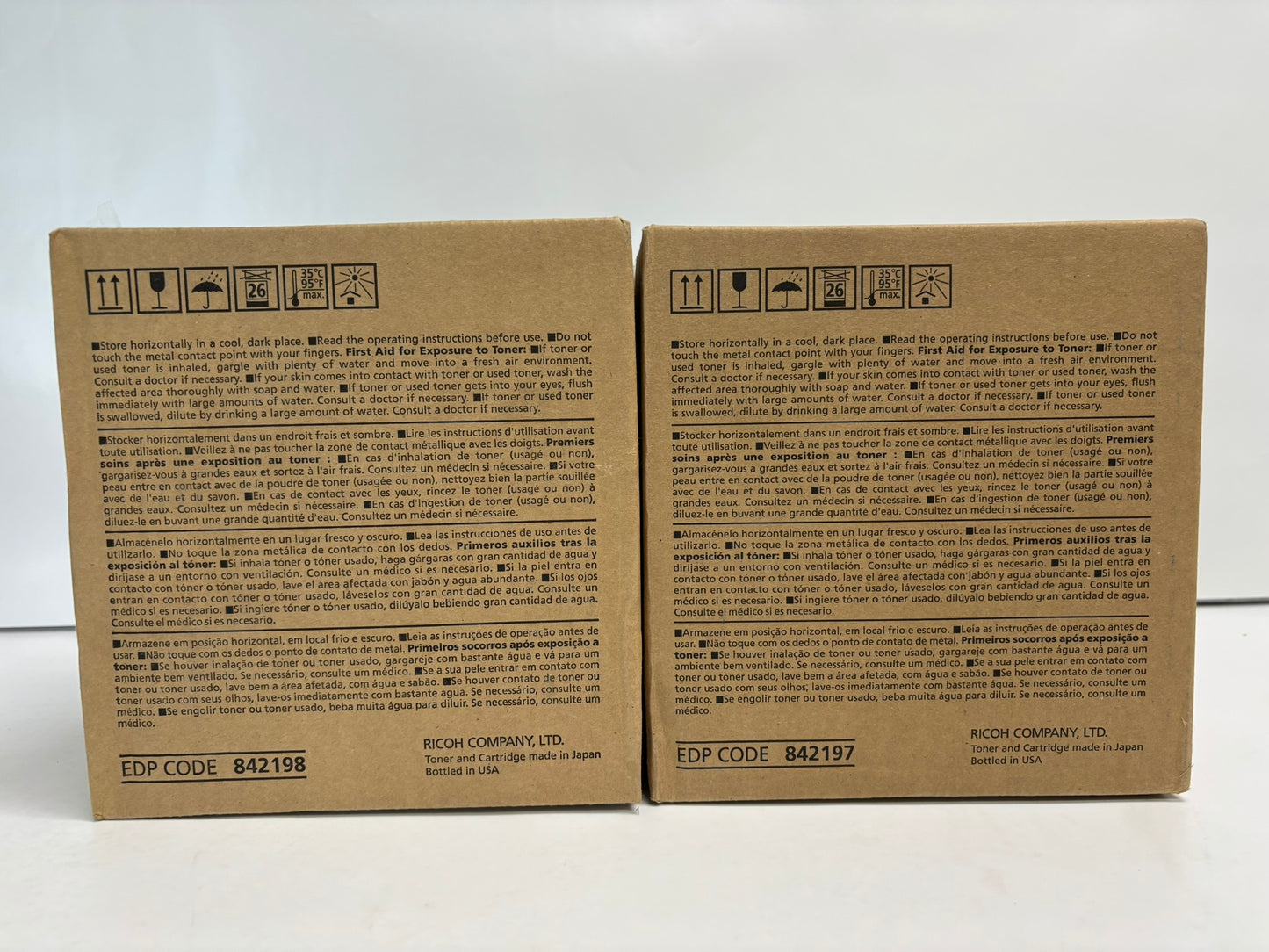 2 Genuine Ricoh IMC6500,IMC8000,MPC6503,MPC8003 MY Toners 842197, 842198