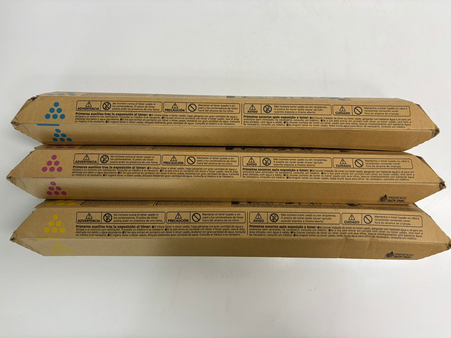 3 New OEM Ricoh MPC5501,C9155,LD655C,MPC5000 CMY Toners 842499,842500,842501