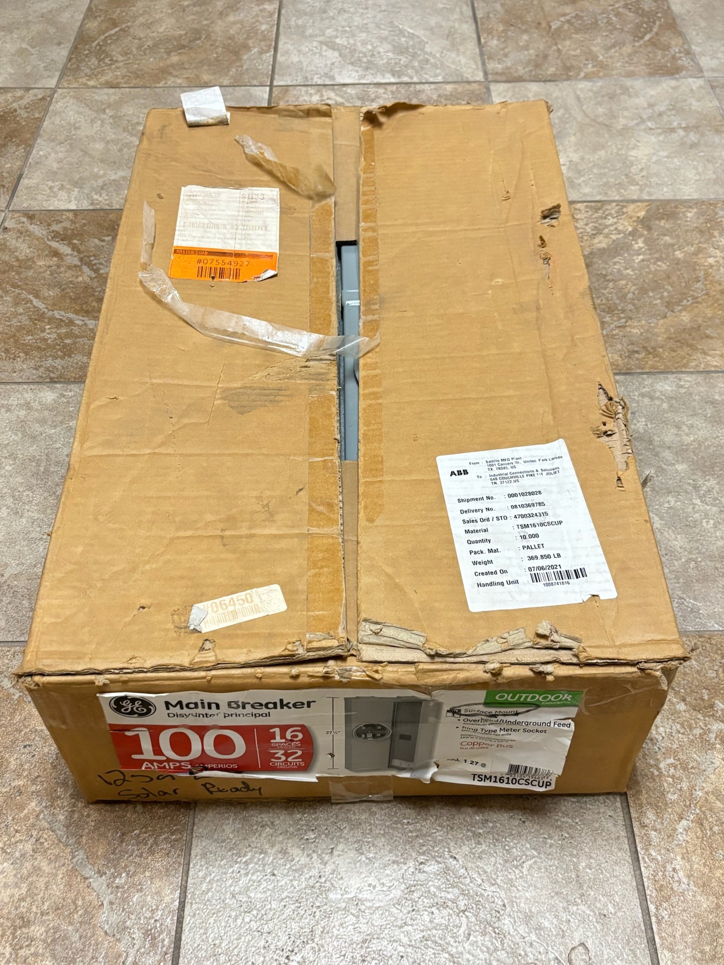 GE / ABB TSM1610CSCUP 100A 16-Space / 32-Circuit Meter/Main Load Center