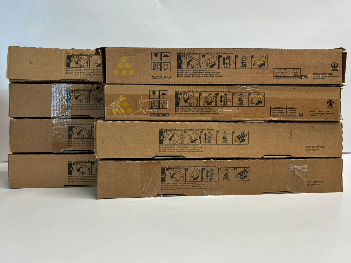 8 OEM Ricoh MP C2003,C2004,C2503,C2504 CMYK Toners 841918,841919,841920,841921