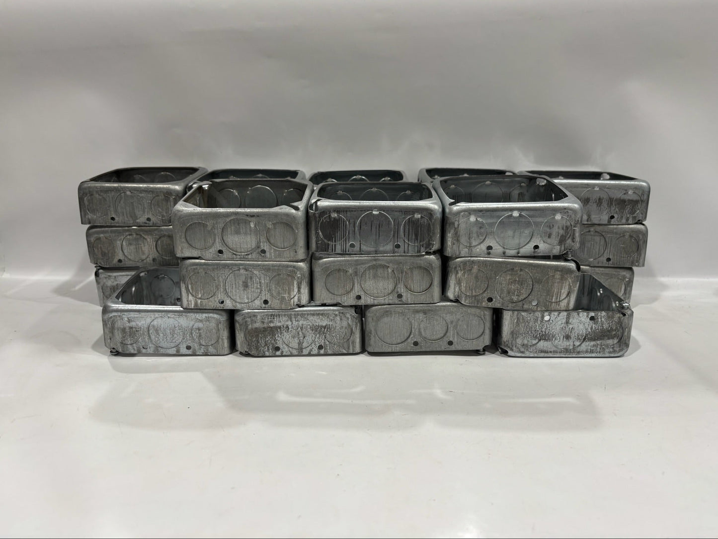 25 PK RAKO 203 Square Electrical Box With Side Knockouts 1-1/2" Depth