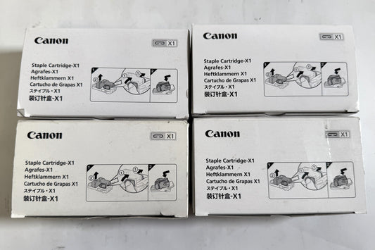 4 OEM Canon X1 Booklet Finisher V1, V2 Staple Cartridges 0146C001[AA] - No.601C