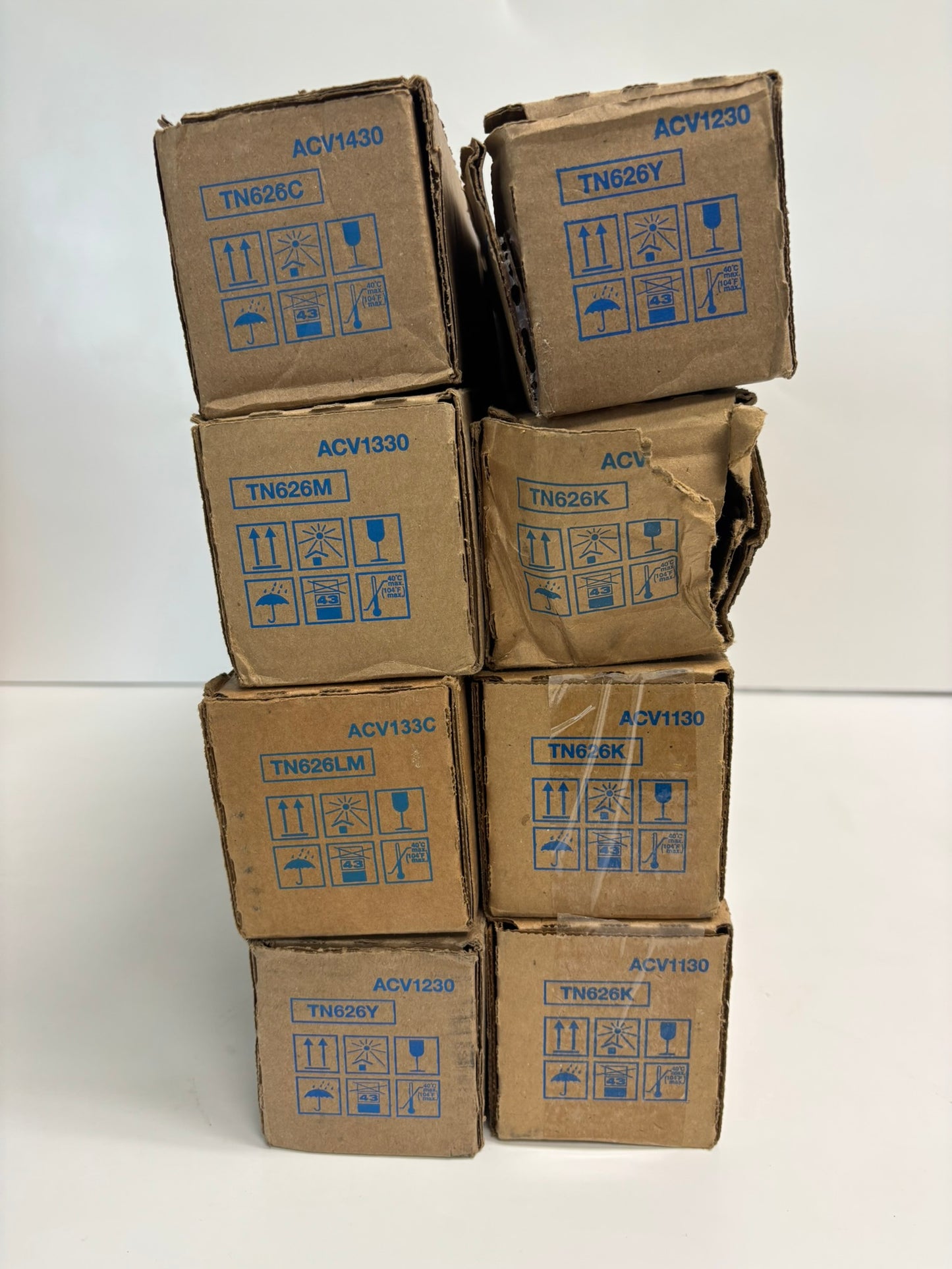 8 Cosmetic OEM Konica Minolta BH C360i,C450i,C550i,C650i TN626 CMMYYKKK Toners