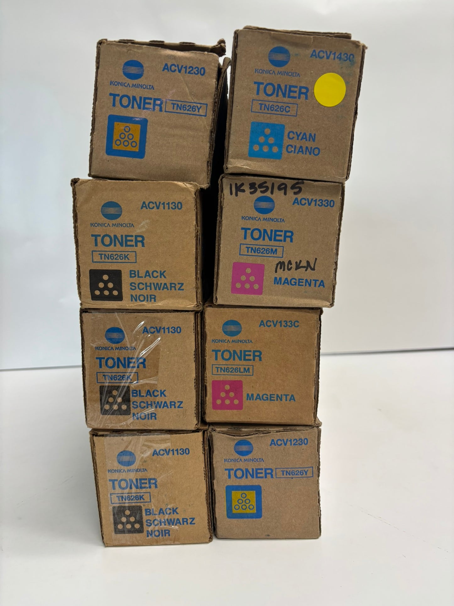 8 Cosmetic OEM Konica Minolta BH C360i,C450i,C550i,C650i TN626 CMMYYKKK Toners