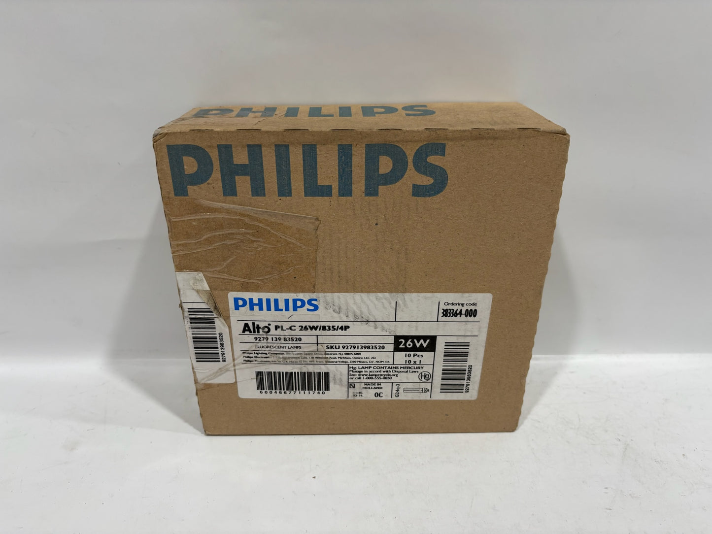 10 PK Phillip PL-C 26W/835/4P Fluroescent Lamp Double Tube 4 Pin Base