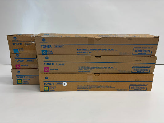 6 New OEM Konica Minolta Bizhub C258,C308,C368 TN324 CCMMYY Toners