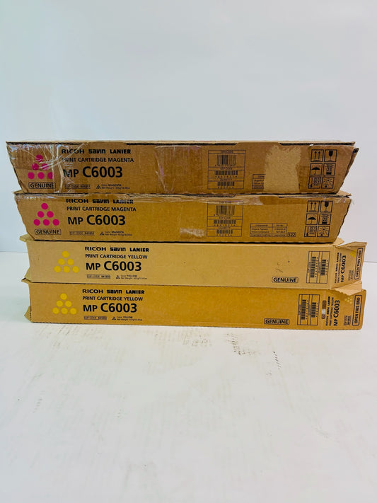 4 Genuine Ricoh MP C6003, C4503 Magenta & Yellow Toner 841850,841851 MMYY
