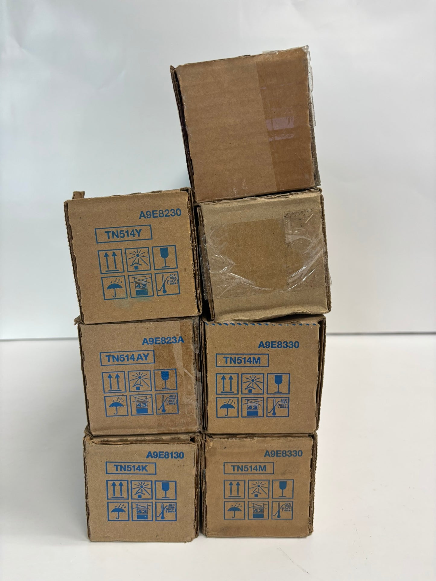 7 New OEM Konica Minolta Bizhub C458,C558,C658 TN514 AC,C,M,M,Y,AY,K Toners