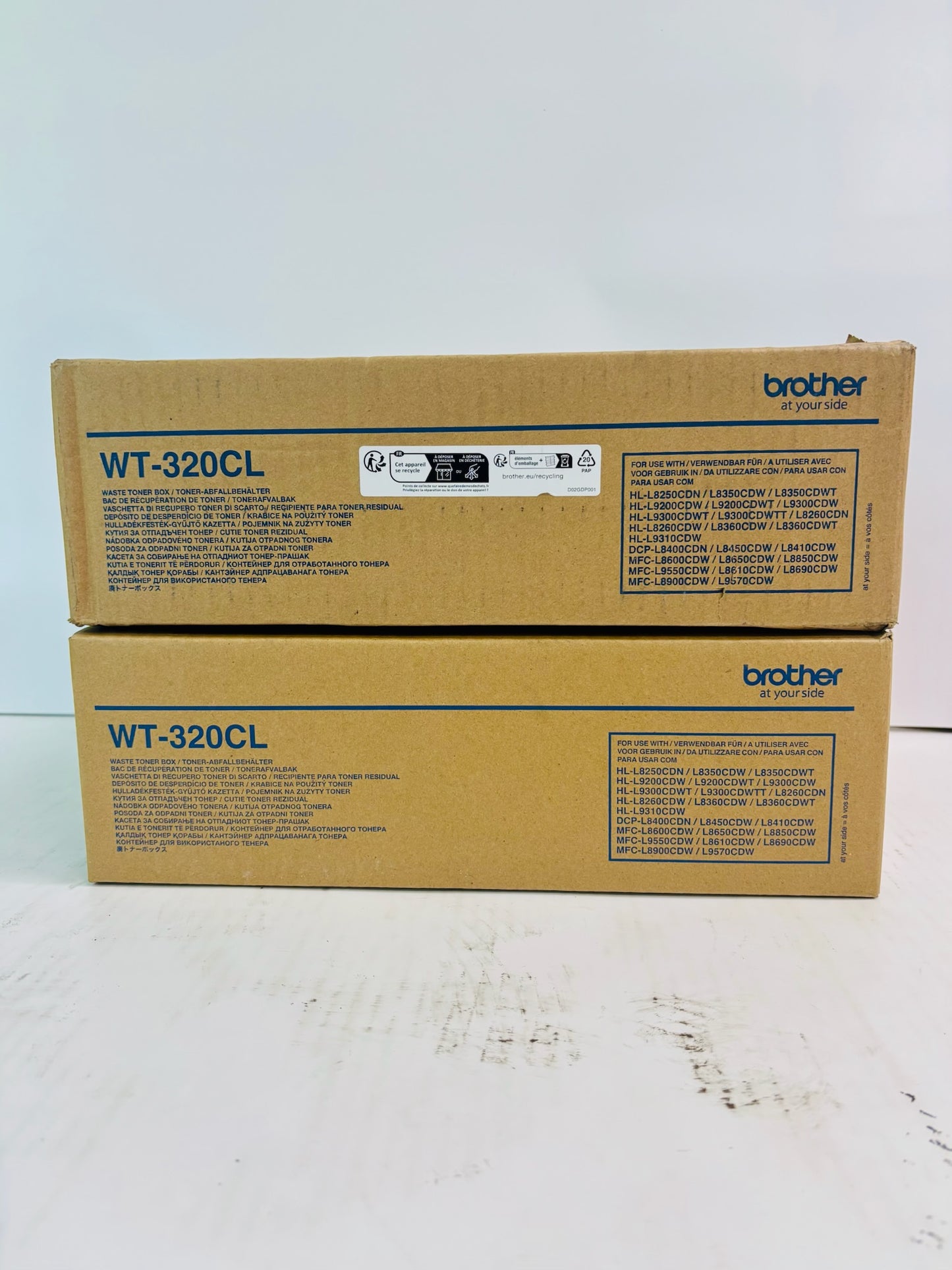 2 Genuine Brother HL-L8250CDN, HL-L8260CDW Waste Toner Box WT-320CL