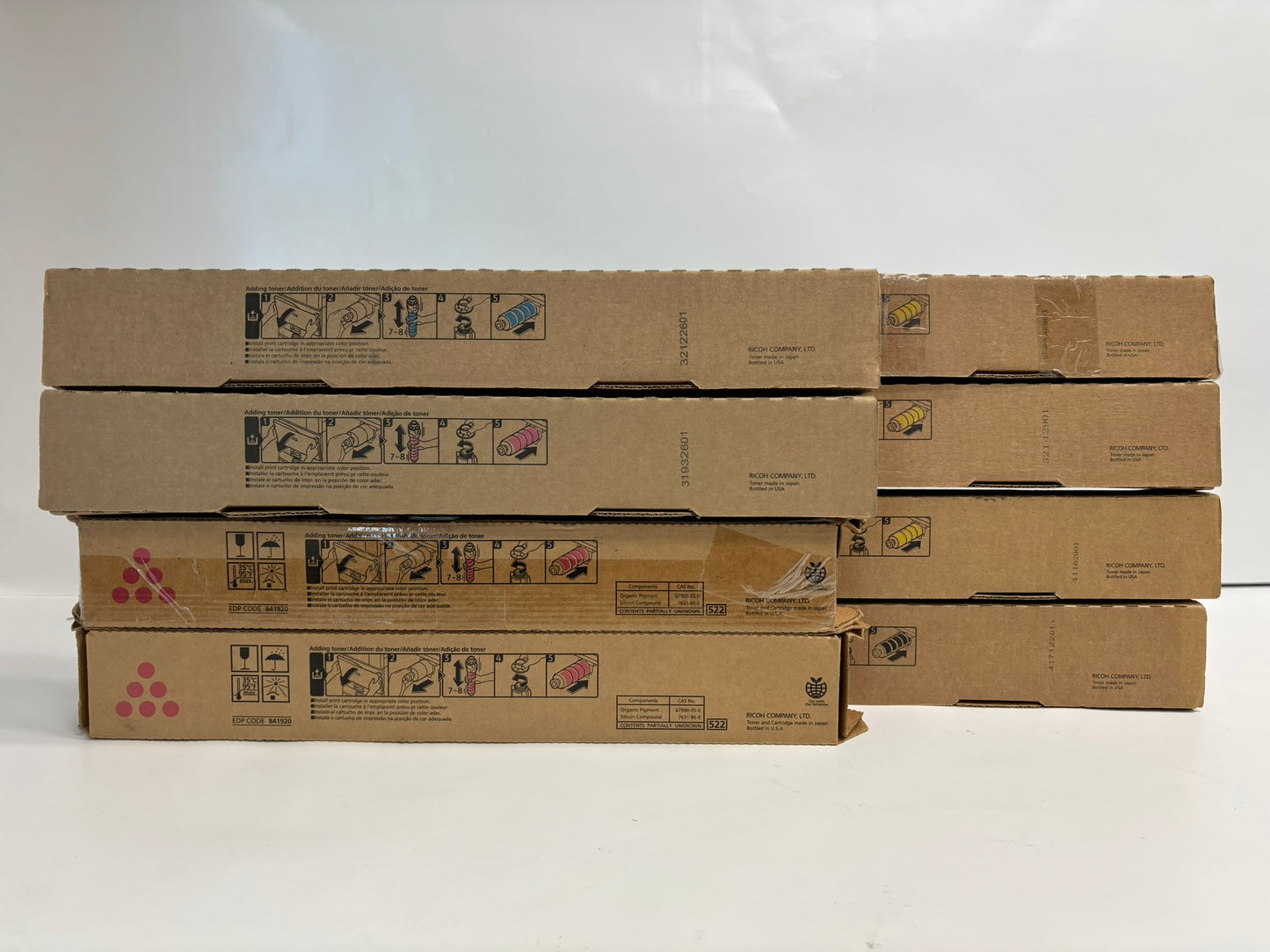 8 OEM Ricoh MP C2003,C2004,C2503,C2504 Toners 841918,19,20,21 CMMMYYYK Toners