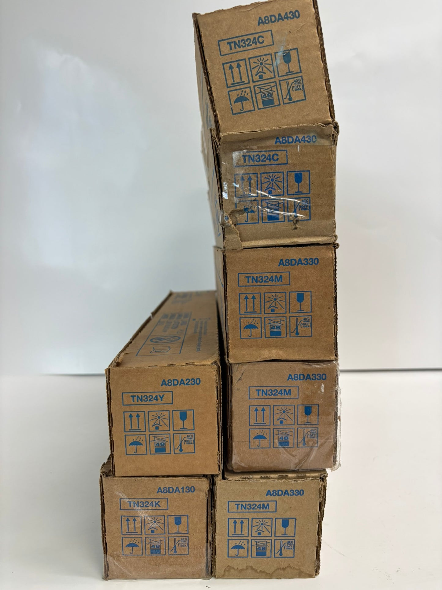 7 New OEM Konica Minolta Bizhub C258,C308,C368 TN324 CCMMMYK Toners