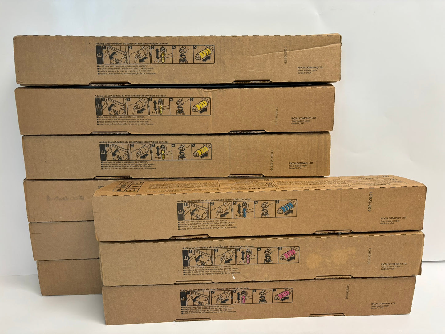 9 New OEM Ricoh IM C2500H,IM C2000 CMYK Toners 842307,842308,842309,842310