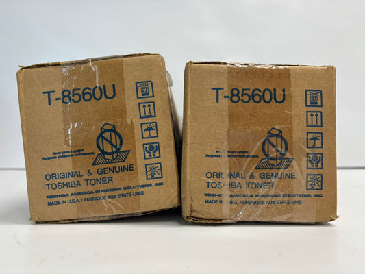2 New OEM Toshiba E Studio 556,656,756 Black Toners T-8560U / T8560U