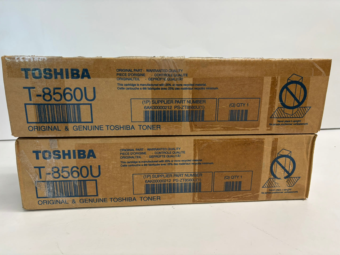 2 New OEM Toshiba E Studio 556,656,756 Black Toners T-8560U / T8560U