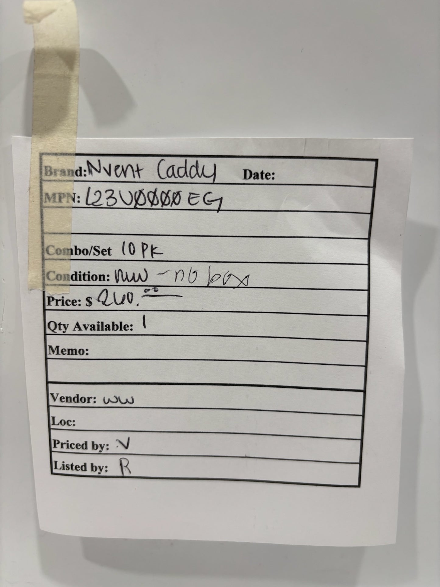 10 PK Nvent Caddy L23U0000EG 3-3-1 Hole Corner Gusset Electrogalvanized