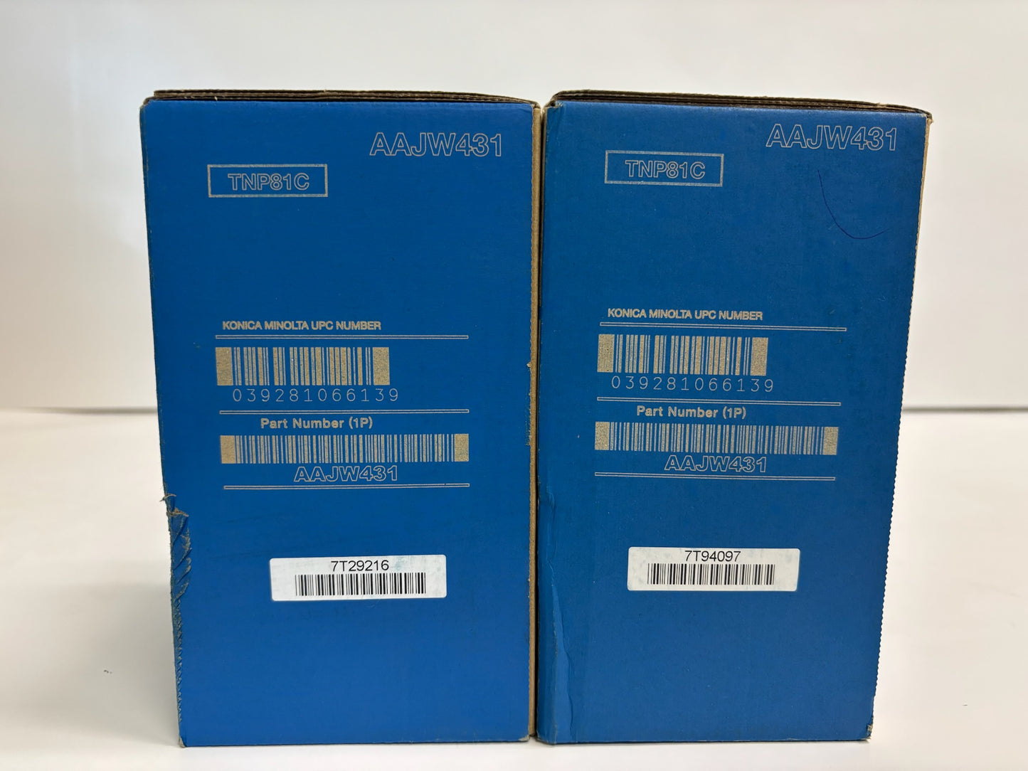 2 OEM Konica Minolta BHC3300i,C3301i,C4000i,C4001i Cyan Toners TNP81C, AAJW431