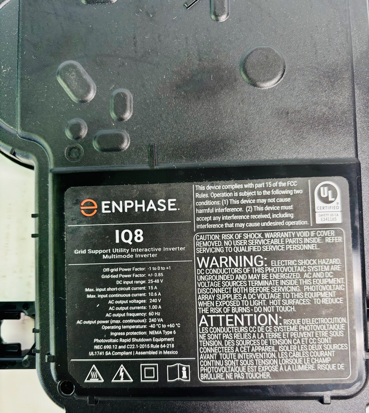 Enphase IQ8-60-2-US 245W Microinverter – High-Efficiency Solar Panel Inverter