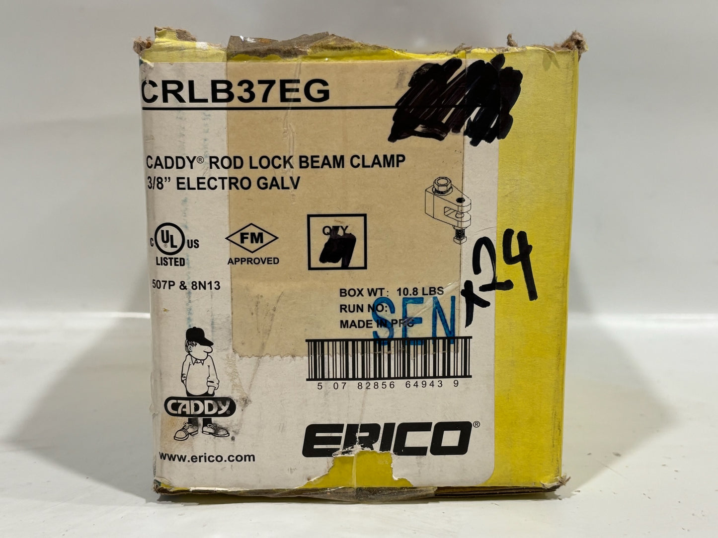 24 PK Caddy CRLB37EG Rod Lock beam Clamp 3/8" Electro Galv