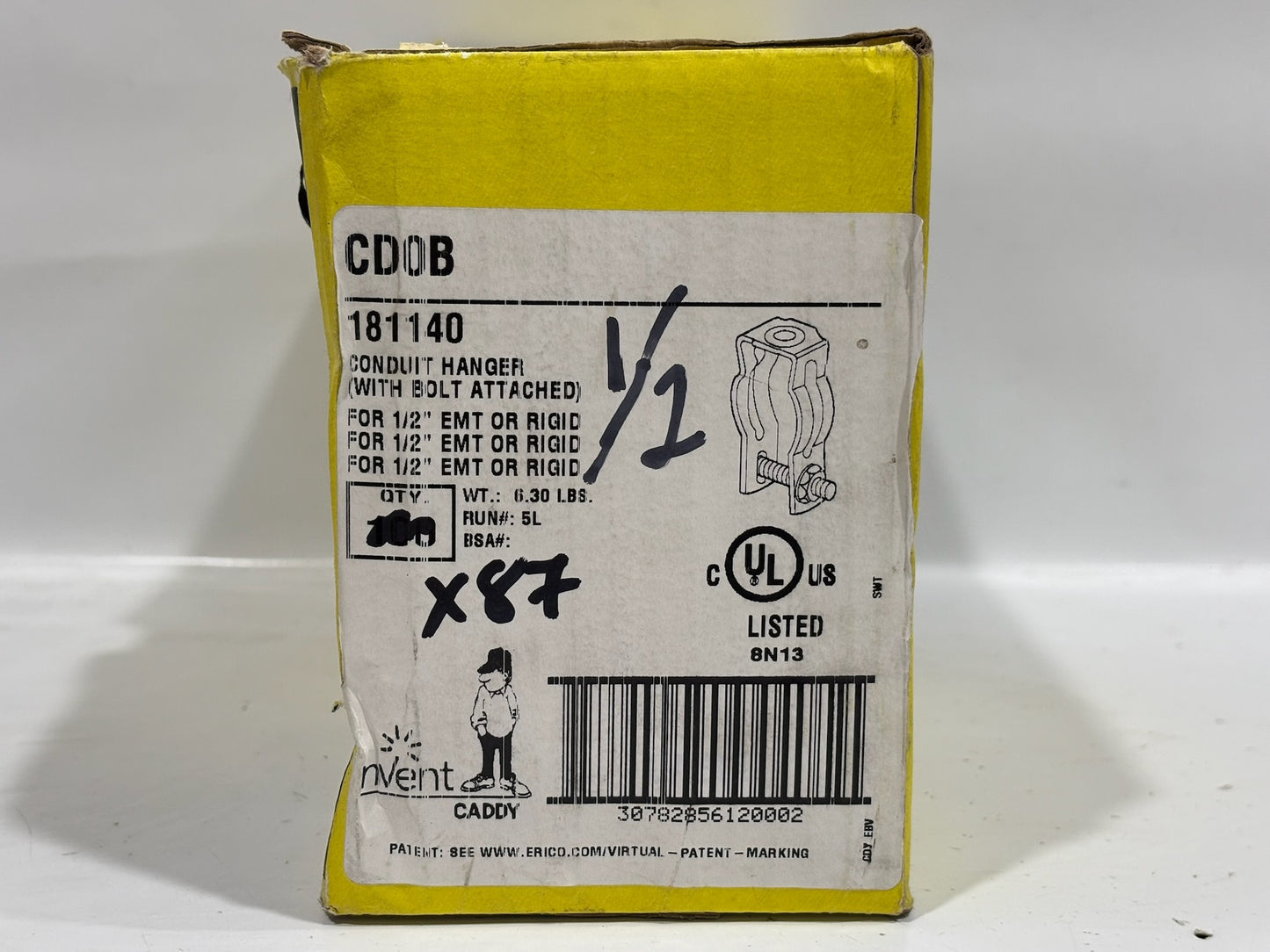 87 PK nVent Caddy CD0B Conduit Hanger (With Bolt Attached)