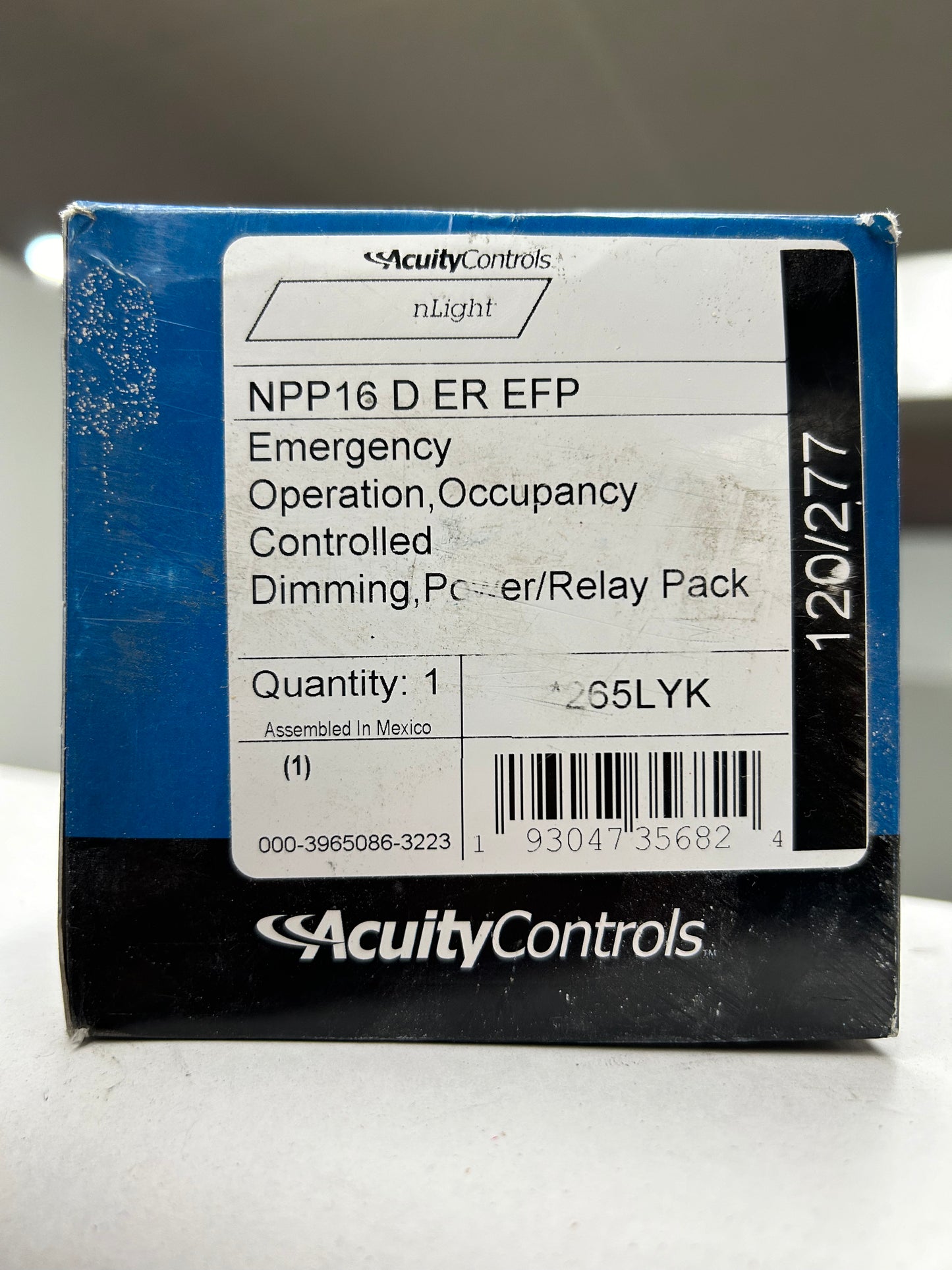 nLight Acuity Controls NPP16-D-ER-EFP Controlled Dimming Power *265LYK 100/277V